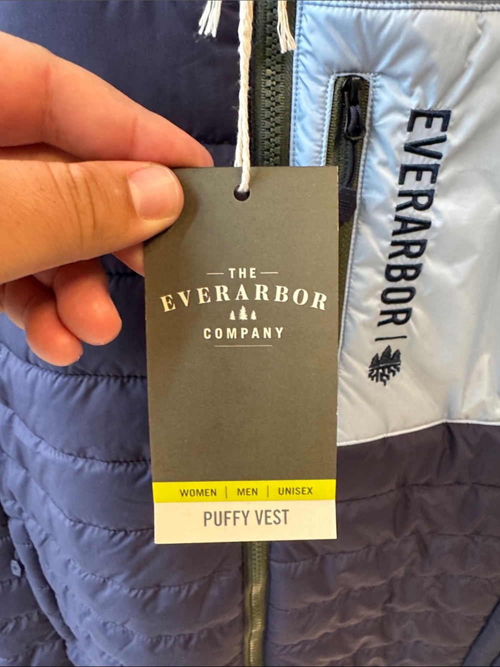 Arbor Light Blue & Navy Quilted Puffer Vest - Picture 3 of 5